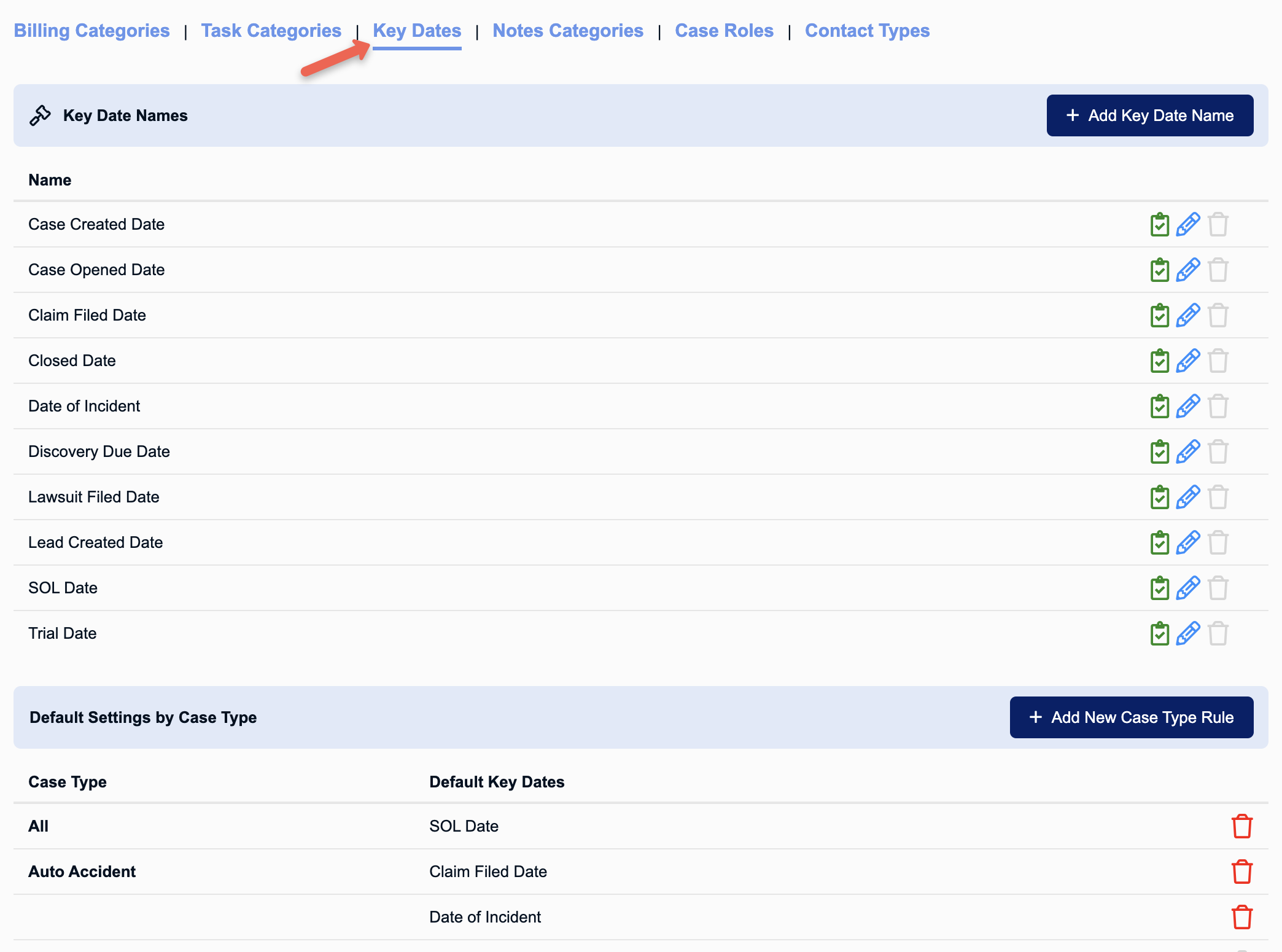 Setting Up & Using Key Dates in the CRM – Law Ruler Software, LLC